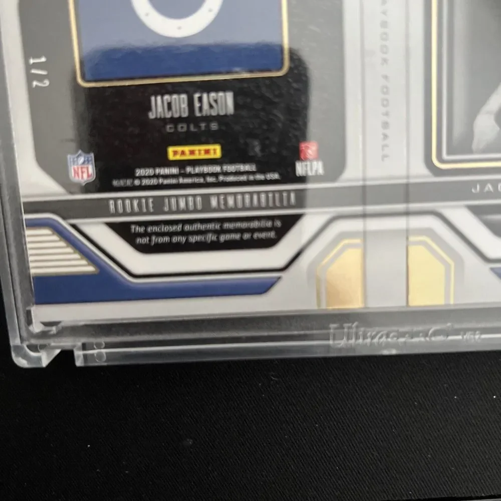 2020 Jacob Eason Rookie Playbook Booklet 2 Patch Nike‎ Swoosh 1/2